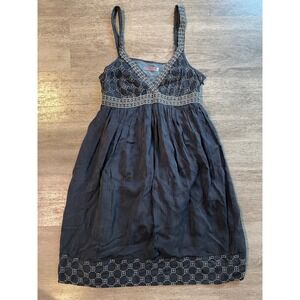 Johnny Was Embroidered Lightweight Navy Sundress Size S